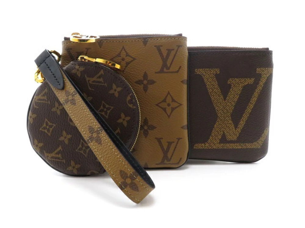 LOUIS VUITTON Pochette Trio Monogram Giant Reverse